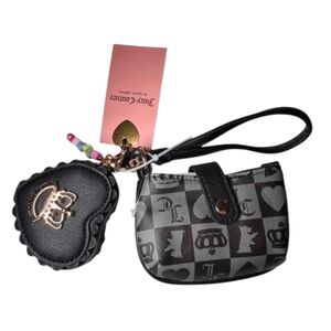 🖤🔹️Juicy Couture🔹️black Liquorice  Sweet Break Time Mini Tab Wristlet